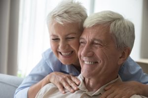 smiling senior couple